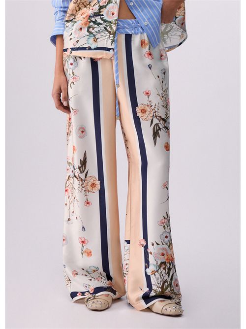 Pantaloni in twill stampato LIU JO | WA6358T2555/P9546